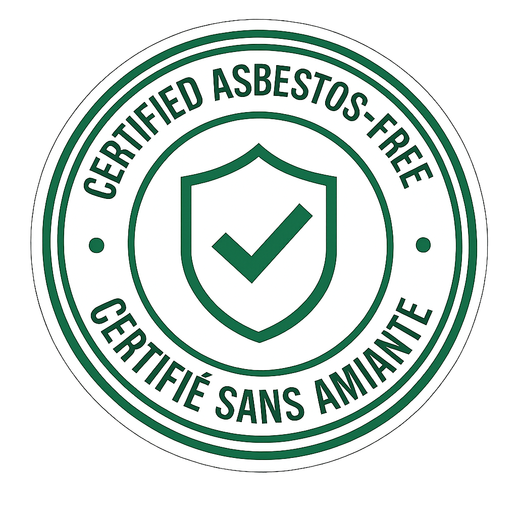 Certified asbestos-free badge