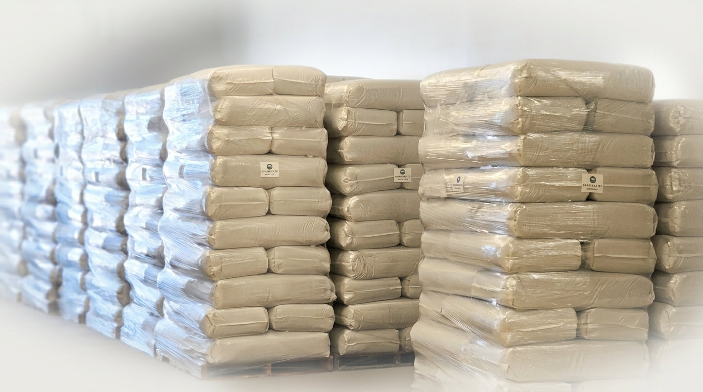 Palletized vermiculite inventory at VX Resources Canada